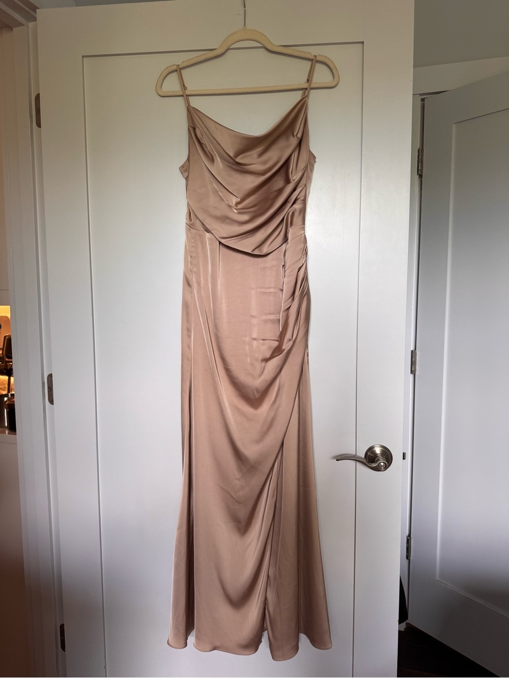Birdy Grey Lydia Dress Matte Satin Gold Size 8